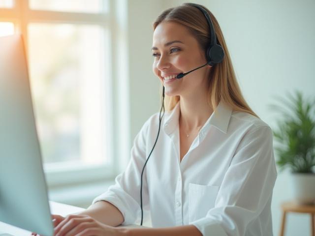 Mirage Well support team member assisting a customer with a serene, focused expression.